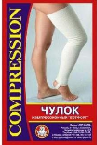 Чулок компрессионный со швом ЧМК - "ЛПП Фарм" выше колена" №1